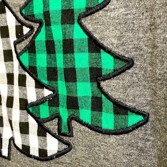 SOUTHERN GRACE Plaid Christmas 3 Tree Tee Sz XL - Picture 5 of 8